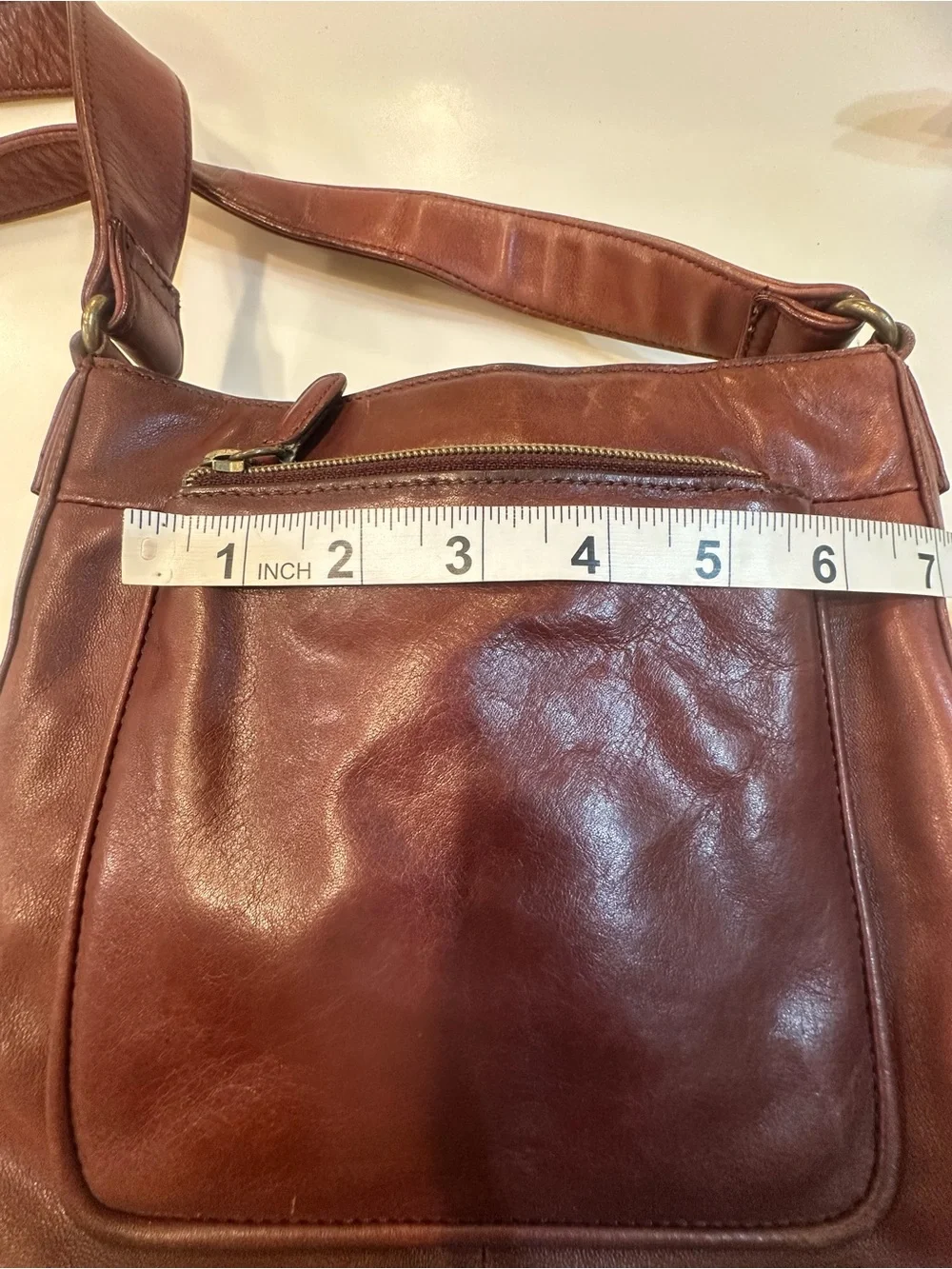 Vintage Fossil Genuine Leather 9x8x3 Messenger Bag Brown Crossbody #75082